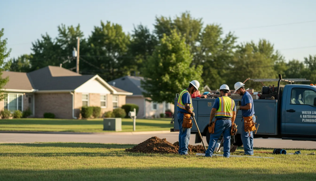 Residential water line and bathroom plumbing service in Cove, AR